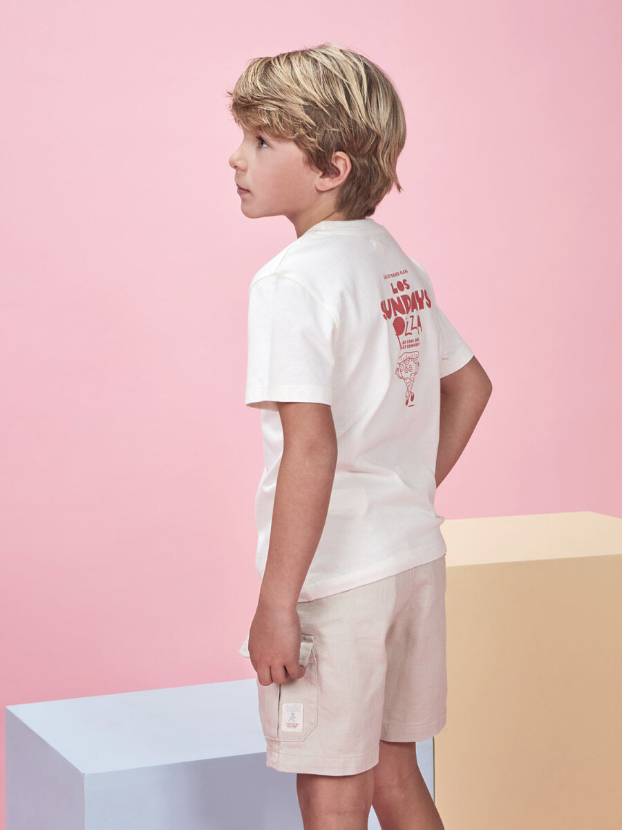 Camiseta Print Pizza Crudo