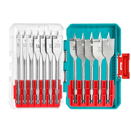 Set De 12 Mechas Planas Para Madera, 8-32mm Set De 12 Mechas Planas Para Madera, 8-32mm