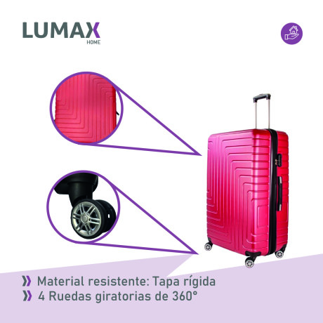 Set de 2 Valijas de mano rigidas con set organizador Rojo