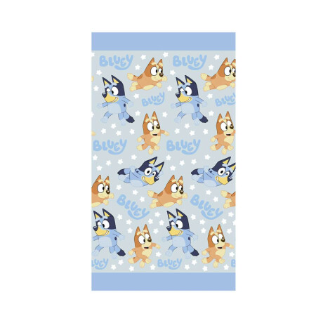 Colcha Infantil Bluey 1 Plaza 100% Microfibra Azul Piedra