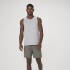 CAMISETA REGATA MASC GRIS CLARO/NEGRO/NARANJA