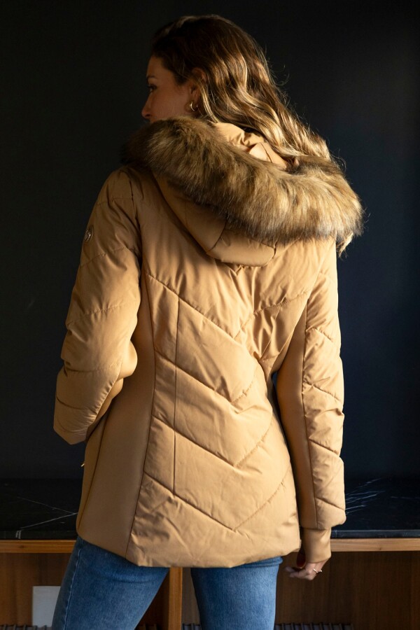 Campera Abrigo Faux Fur TOSTADO