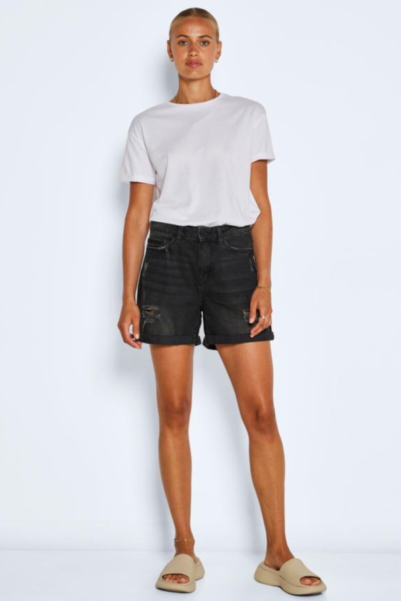 Short Miley Con Roturas Black Denim