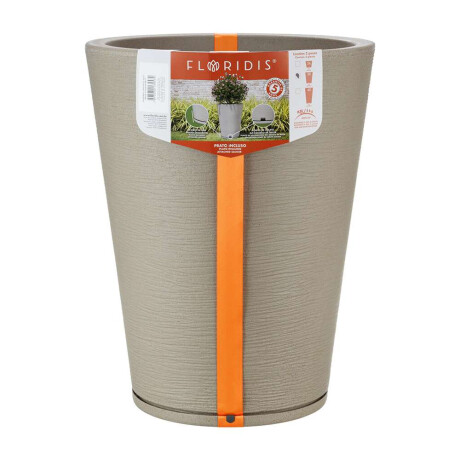 MACETA 38X57CM GENEBRA GRAPHITO EFECTO PIEDRA BEIGE