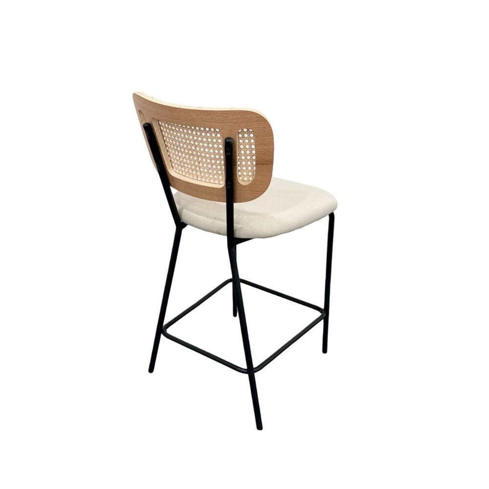 BUTACA BAR RATTAN-Y-METAL NATURAL-BEIGE BRISA