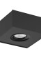 Aplique spot led Cubo chato 8w móvil Dimerizable 2700K NEGRO