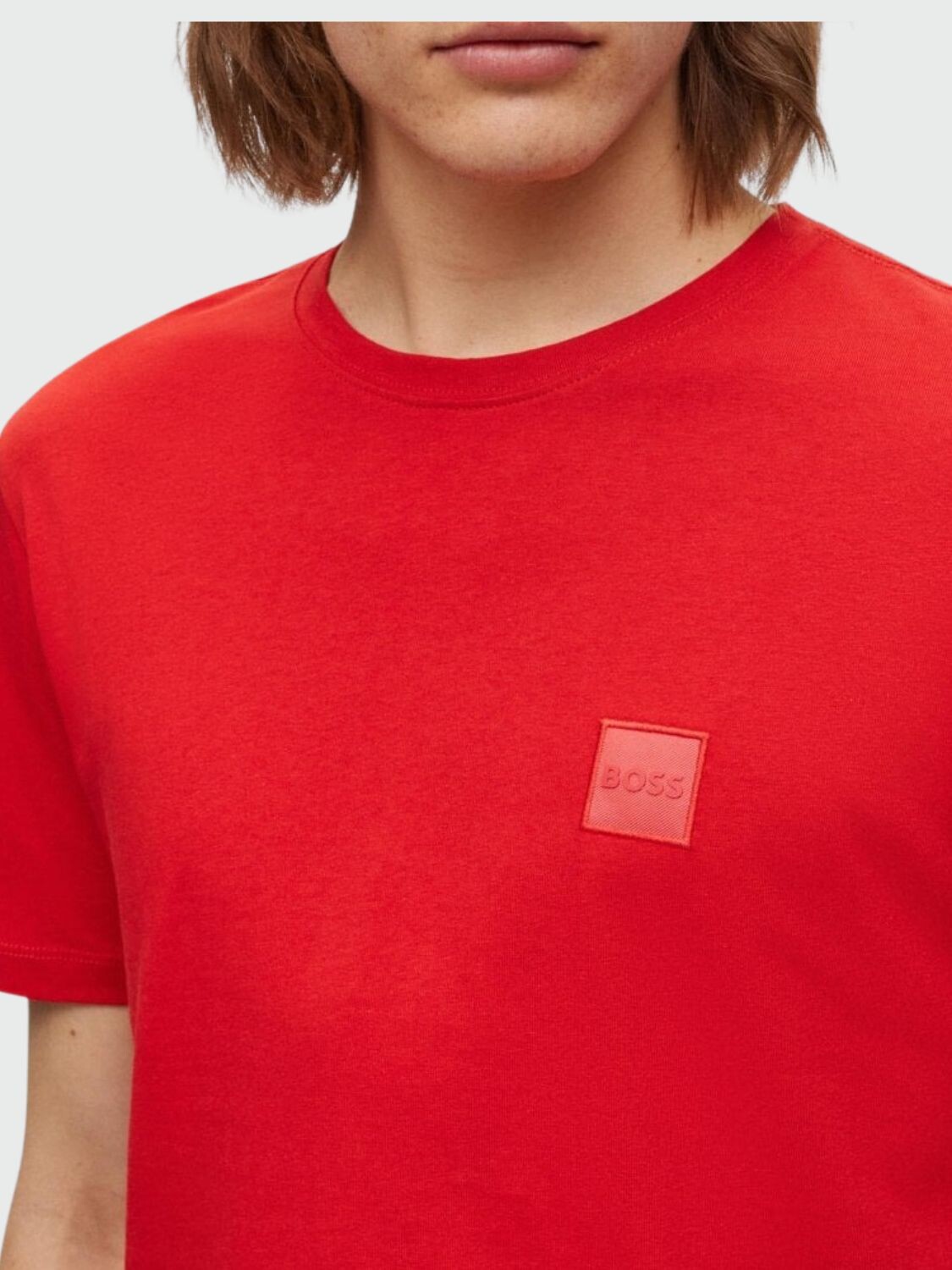 BOSS -Remera de algodón básica, TALES Bordó