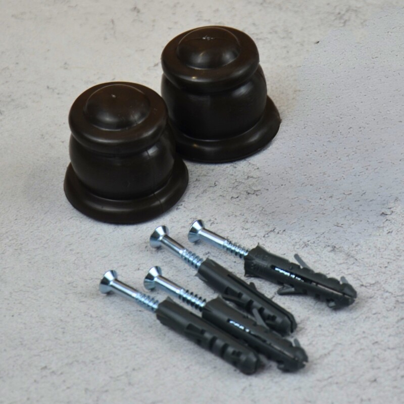 Set x2 soporte de techo simple 28mm x 19mm MARRON OSCURO