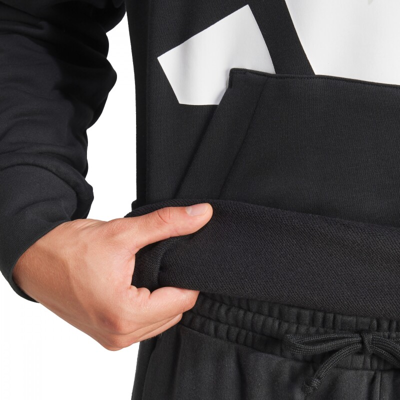 Abrigo Essentials Big Logo French Terry de Hombre Negro