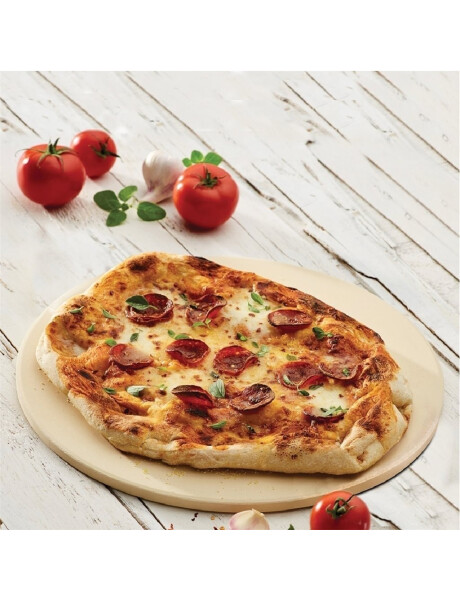 PIEDRA REFRACTARIA PIZZA C/SOPORTE. D33/H1.0CM PIEDRA REFRACTARIA PIZZA C/SOPORTE. D33/H1.0CM