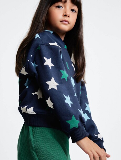 SUDADERA POLAR ESTAMPADA MULTICOLOR