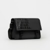 Bandolera Daily en efecto cuero rubber Negro