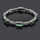 H.Stern Brazalete En Oro 18K Blanco Con Turmalinas Verdes Y Brillantes. H.Stern Brazalete En Oro 18K Blanco Con Turmalinas Verdes Y Brillantes.