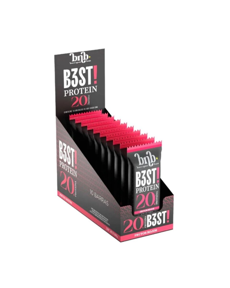 ¡OFERTA IMPERDIBLE! Barra Best Protein Caja X10 NB - Frutos rojos 