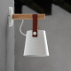 Aplique Moderno Metal Madera Vintage Nordico Calidad Blanco