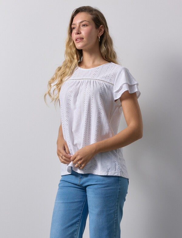 Blusa Pointelle BLANCO
