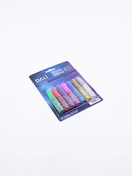 GOMA GLITTER 3D 7 COLORES MULTICOLOR