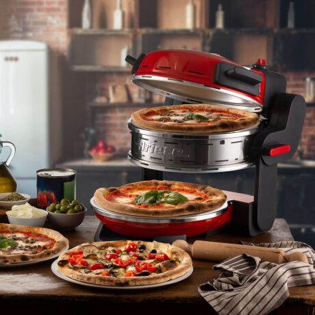 Horno Eléctrico para 2 Pizzas Ariete Rosso 001