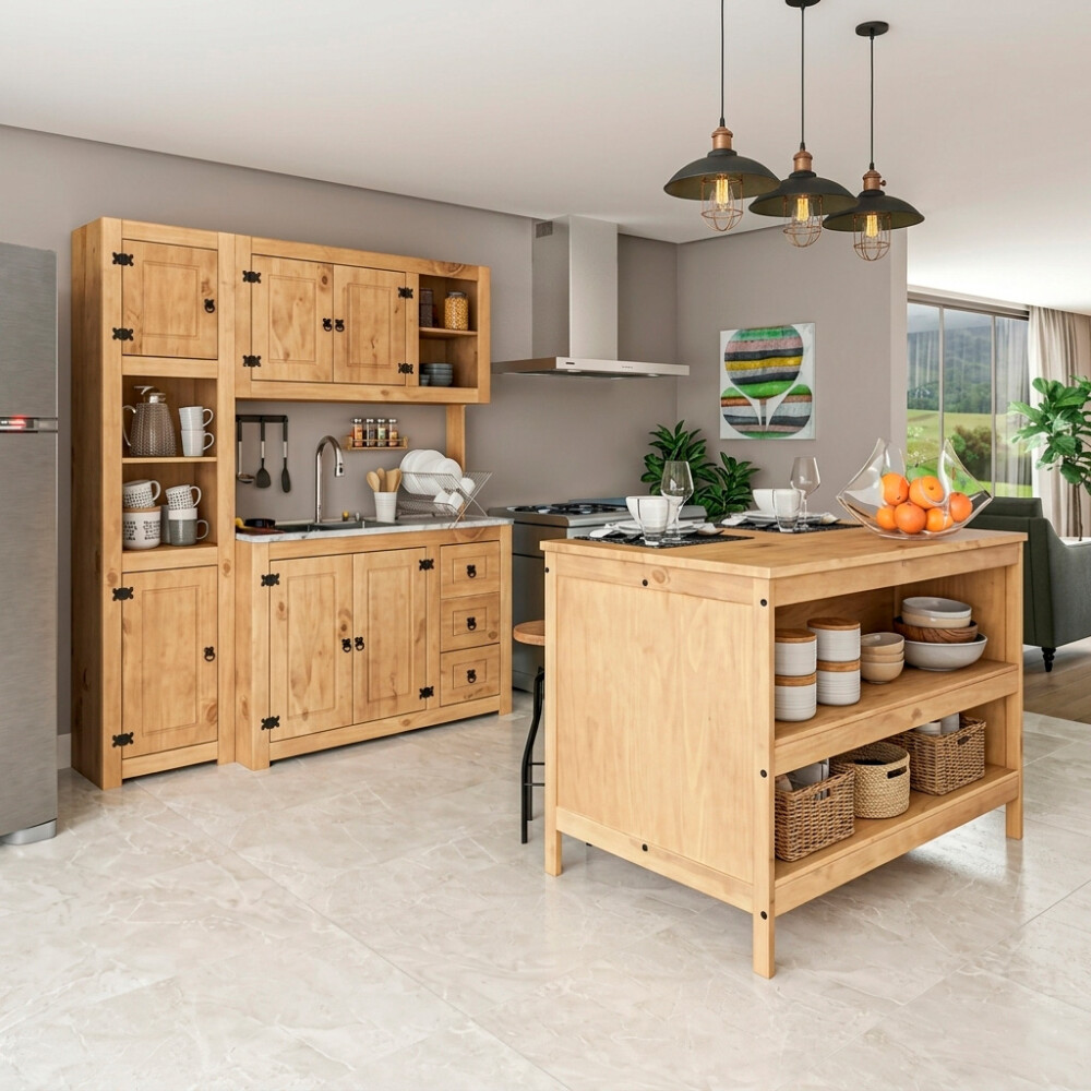 ISLA DE COCINA AMERICANA/ COLOR CERA TEQUILA Isla De Cocina Americana/ Color Cera Tequila