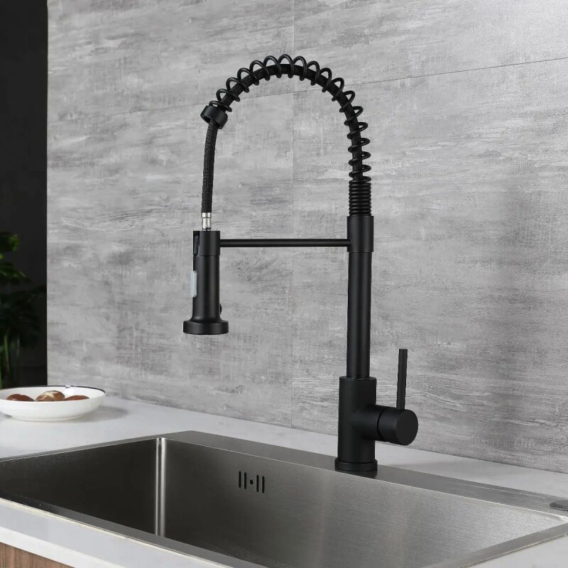 Canilla Cocina Grifo Monocomando Griferia Flexible Negro Canilla Cocina Grifo Monocomando Griferia Flexible Negro