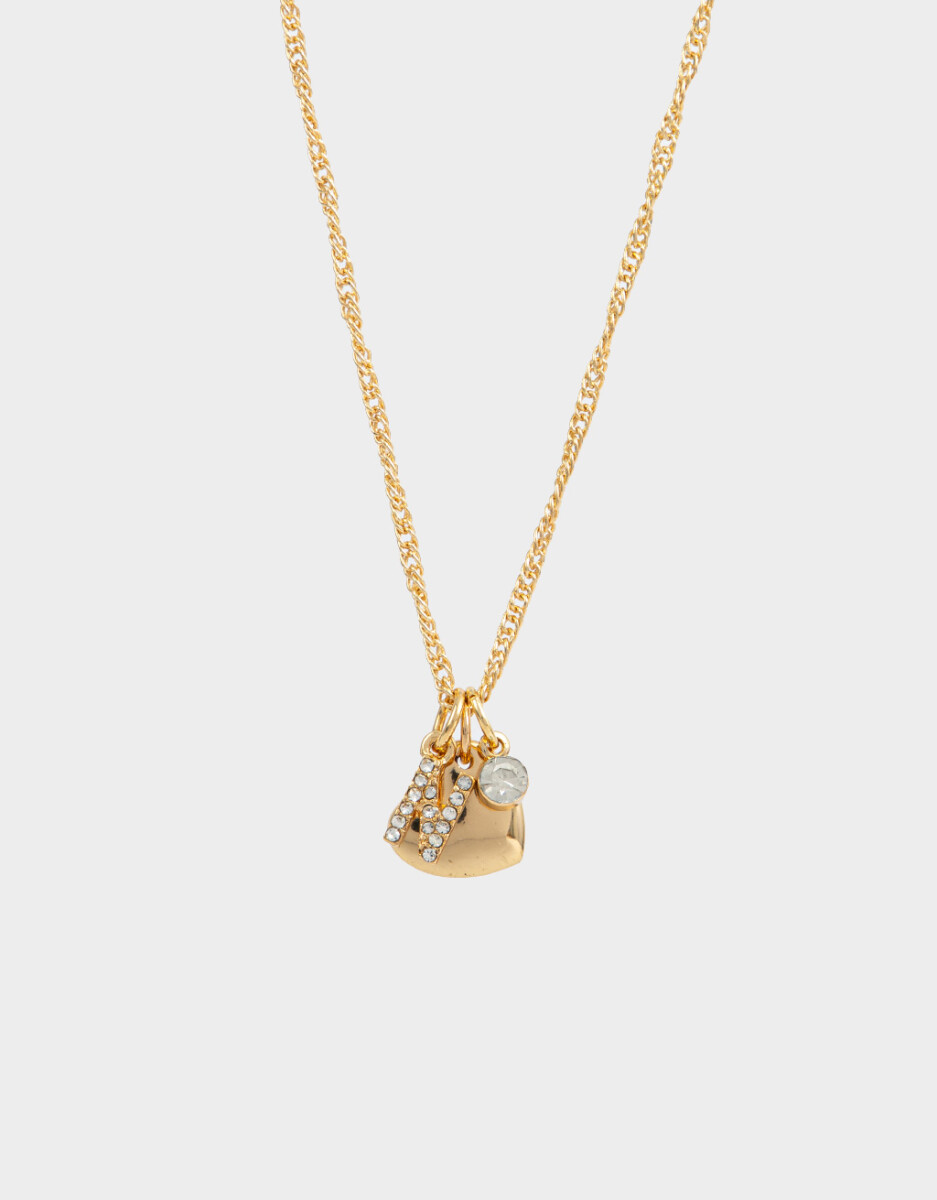 Cadena Corta Con Dije De Inicial "n" 