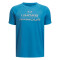 UA Tech Split Wordmark SS-ORG BLU-452