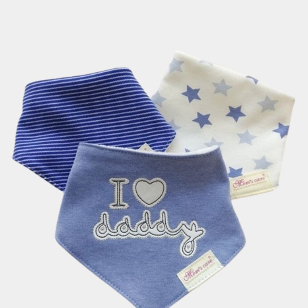 Set baberos bandana x3 love daddy