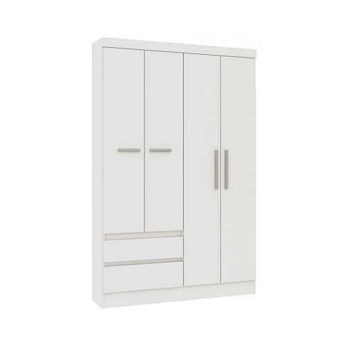 Ropero 4 Puertas en MDP - Viena Blanco