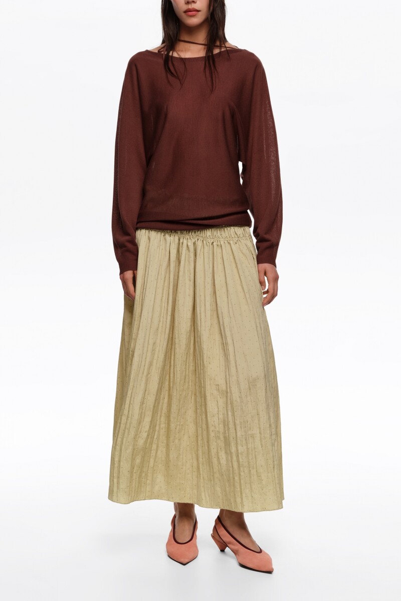 FALDA FRUNCIDA Beige