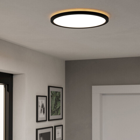 Plafón negro LED red. 18,5W blanco dinámico Ø389mm EG3615