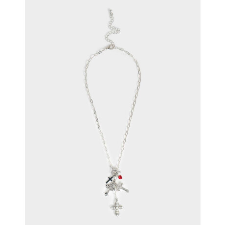 Collares Largo Multi Dijes Plateado