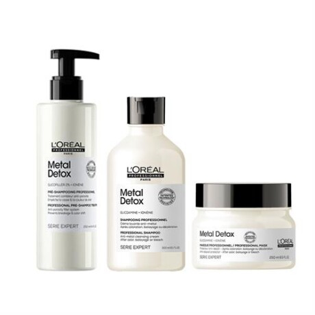 L´Oréal Professionnel Metal Detox Pre Shampoo 250 ml + Shampoo 300 ml + Máscara 250 ml L´Oréal Professionnel Metal Detox Pre Shampoo 250 ml + Shampoo 300 ml + Máscara 250 ml