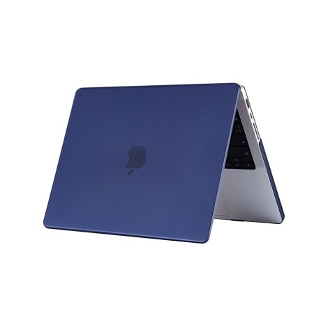 Carcasa protectora hardsell fibra carbono para macbook 13' 2020 devia Peony blue