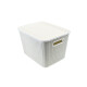 Caja organizadora símil ratán 20lt BLANCO