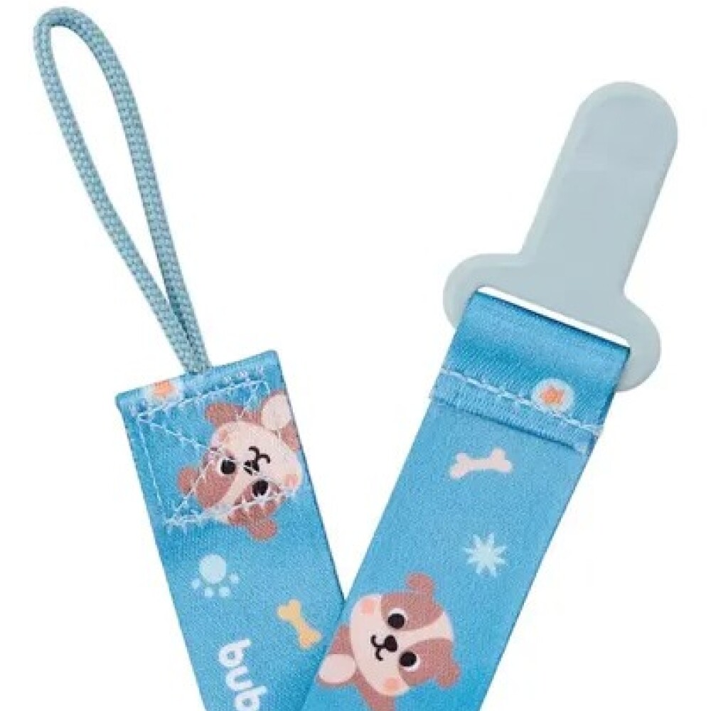 Clip para chupete BUBA animales perrito celeste