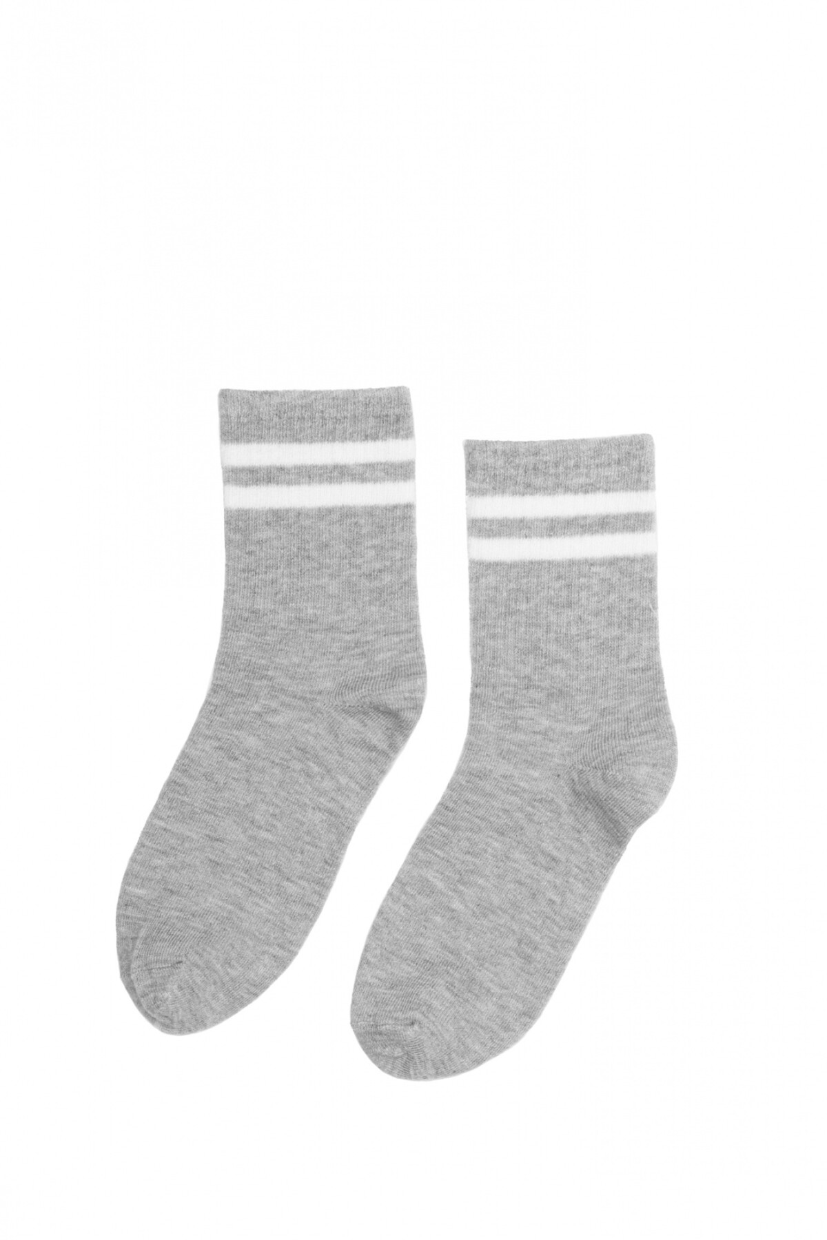 Media Rib Rayas Gris