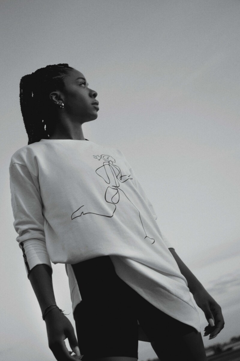 Sweatshirt oversize con estampa crudo