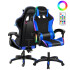 Silla Gamer Con Luces Led Rgb Ergonómica Y Reclinable 120kg AZUL