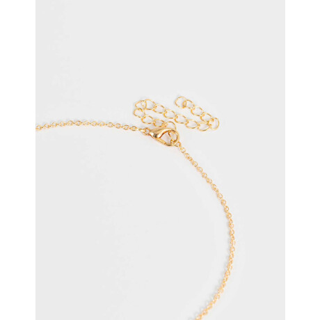 Collar Infantil Moño Y Perlas Dorado