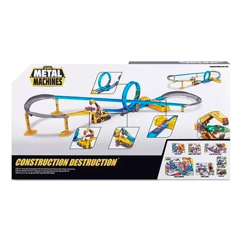 Metal Machines Pista Construcción Destrucción con 2 Vehículos Metal Machines Pista Construcción Destrucción con 2 Vehículos