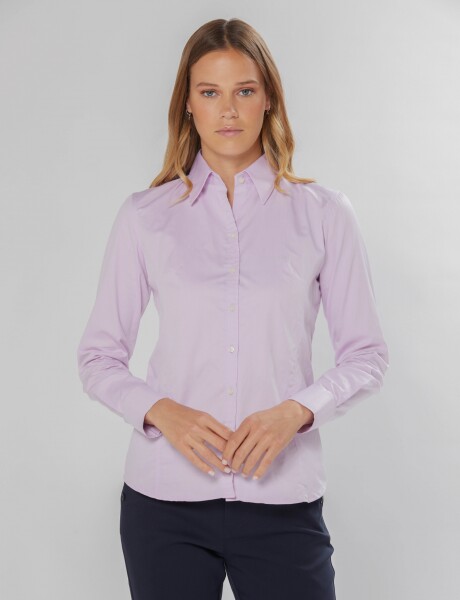 CAMISA LISA CON SPANDEX Lila