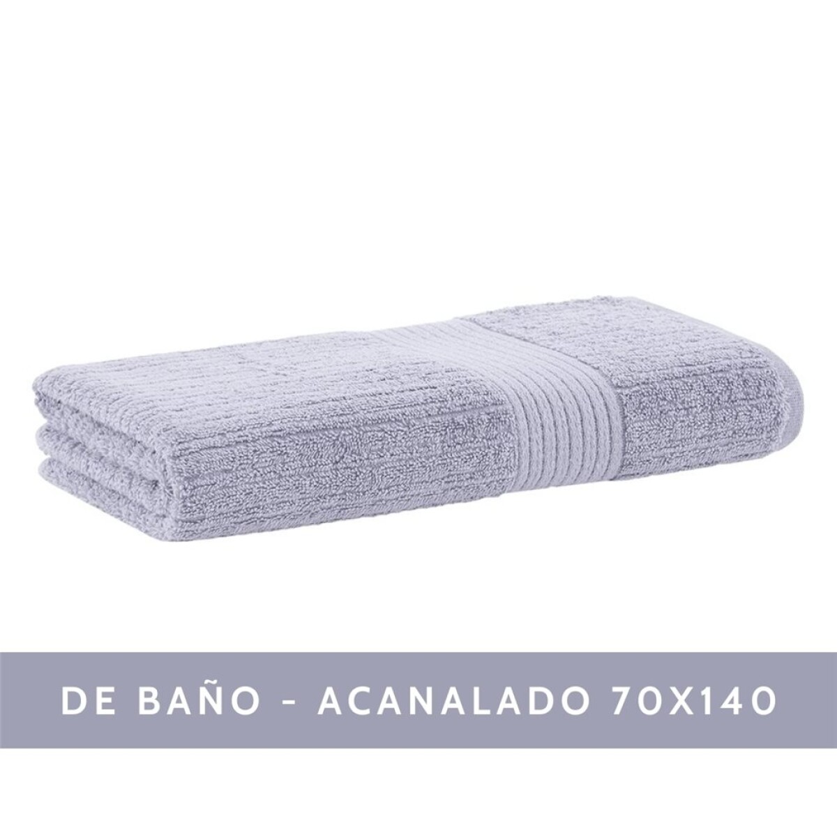 TOALLA BAÑO ACANALADO - 480G GRIS - 70X140 