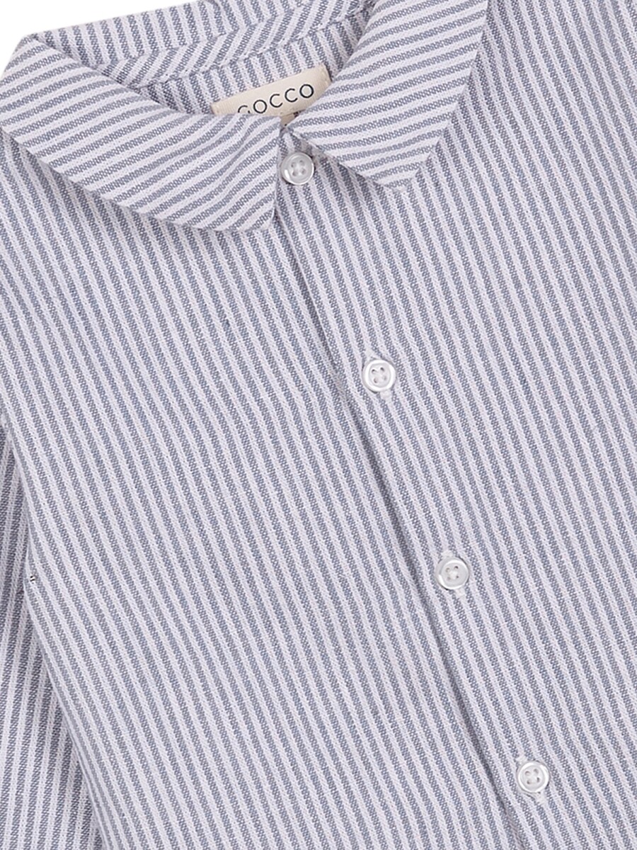 Camisa De Rayas Gris