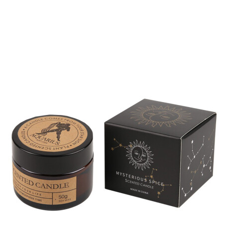 Vela Aromática Del Zodiaco Acuario - Bergamota