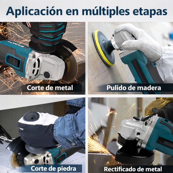 Amoladora Inalámbrica Con 2 Baterías 21v + Maletin AMOLADORA INALAMBRICA 2 BAT VAR1364