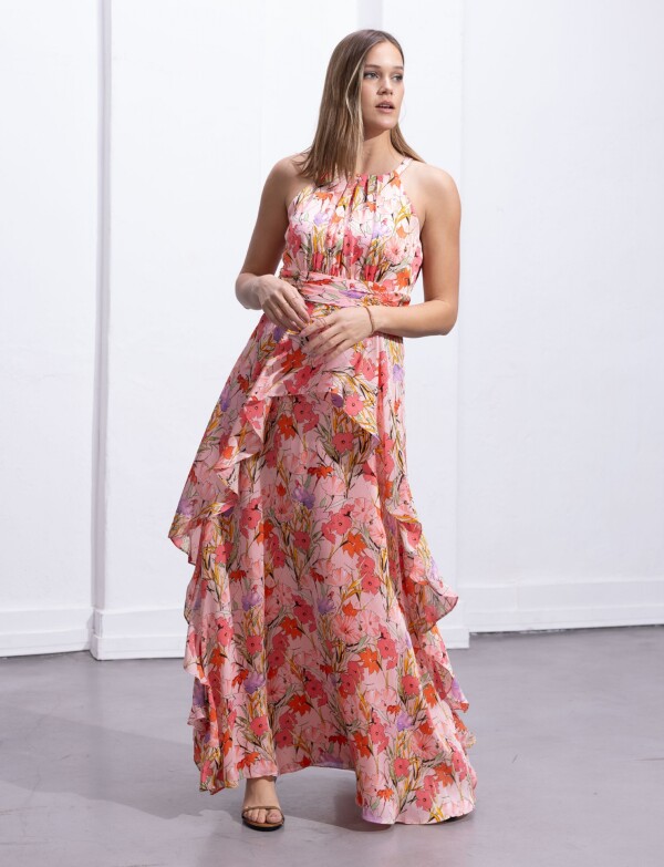 Vestido Maxi Printed CORAL/MULTI