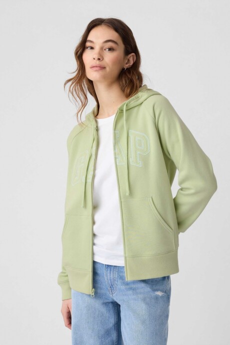 Canguro Con Cierre Logo Gap Con Felpa Mujer Matcha Green