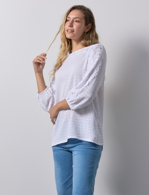 Blusa Broderie BLANCO