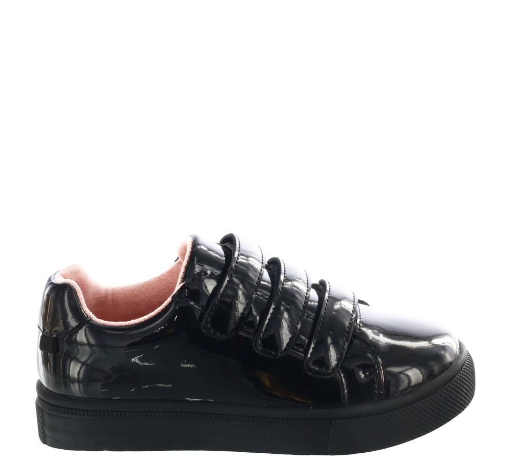 Deportivo MANDEL con tiras de charol Black