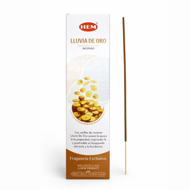 INCIENSO HEM PREMIUM 25 GR X12 Lluvia De Oro